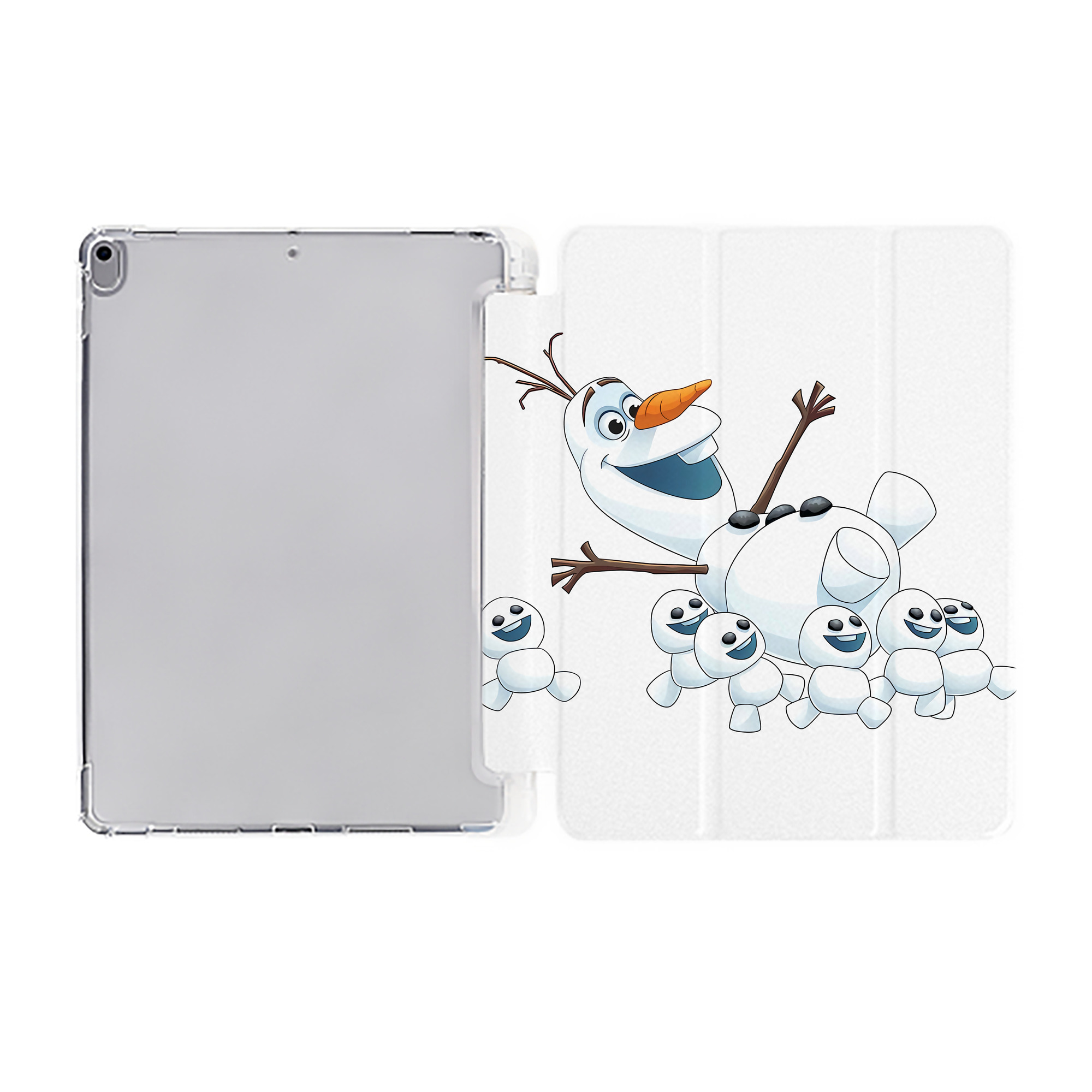 （画像用） アナと雪の女王 アンナ エルサ Frozen Anna Elsa IPad ケース ペン収納付き 三つ折りスタンド PUレザー×シリコン 対応機種9.5/10.5/10.9インチ
